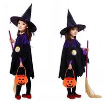 Kids Witch Costume Set for Halloween 100 black