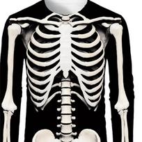 3D Print Skeleton Skulls Pattern Marškinėliai Vyriški ilgomis rankovėmis Laisvalaikio madingi marškinėliai Viršutiniai megztiniai Kvėpuojantys gatvės drabužiai Laisvi marškinėliai 5XL white