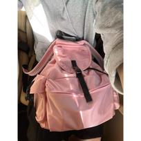 SchoolbagGirlsfood Three Pocket Large Capacity Backpack Versatile Sports Summer Outing Backpack Campus Student School Bag rožinė