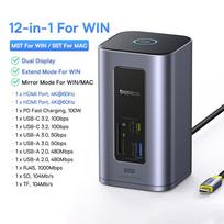 Baseus USB C HUB for Mac M3 M2 M1 System HDMI 4K@60Hz MST Triple Display for MacBook Air Pro Window 11-in-1 HUB Docking Station
