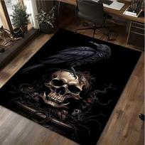 1 vnt. Varnos kaukolės kilimas - Namų kilimas Biuro dekoratyvinis kilimas Svetainei Miegamajam Durų kilimėlis Grindų kilimas Kompiuterio kėdės zonos kilimas 40x60cm( 15x23in )