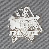 10 vnt. Automobilio Lipdukų Rinkinys Lenktyniniai Viniliniai Decalai Lowrider JDM Stiliui 11cm widest edge white