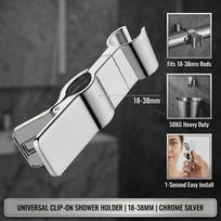 Adjustable Clip On Shower Head Holder For Slide Bar Handheld Shower Wand Mount Bracket Bathroom Replacement Part No Drilling