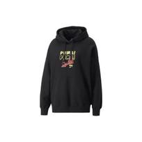 (WMNS) PUMA Downtown Oversized Graphic Hoodie 'Black' Women's 537633-01 XL black