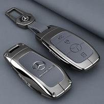 Cinko Lydinio Automobilio Raktų Dėklas Mercedes Benz AMG E C S GLC Klasės E200 E400 E63 W213 S550 S560 C260 A200 Raktų Grandinėlės Apsauginis Apvalkalas Maišelis gray