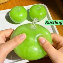 Green Apple Slushie Squishy Fidget Toy Crunchy Moldable Non-Bounce Sensory Stress Reliever Medium Grip Strength Slow Rising Gift green