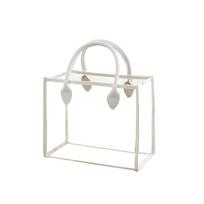 Lengvas Skaidrus Dovanų Maišelis Didelės Talpos Rankinis Pakavimo Tote Saldainiai White 23*28*14cm white