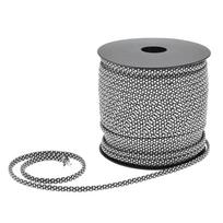 50 metrų „Paracord“ virvė, 440 svarų, 7 vnt. „Paracord“ laidas, skirtas išgyventi stovyklaujant žygiams sidabras