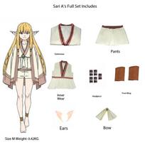 Sousou no Frieren Serie Cosplay Costume, Elf Kimono‑Style Robe Outfit for Women Halloween Comic‑Con Role‑Play XXL&Other smėlis