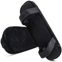 2Pcs Ergonomic Armrest Cushions - Memory Foam Elbow Support with Universal Fit for Gaming Chairs, Removable & Machine Washable 23.5x7.5x3cm black