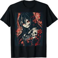 Anime Horror Girl Aesthetic Japanese Creepy Kawaii Goth T-Shirt XXXXXL juoda