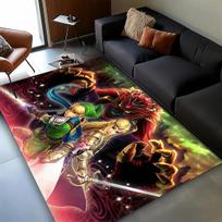 3D Zelda Klasikinio Žaidimo Kilimas Svetainės, Miegamojo, Namų Sofos Dekoravimui, Vaikų Žaidimų Neslystantis Grindų Kilimėlis Kalėdinė Dovana 40x60cm( 15x23in ) brown