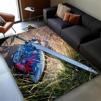 3D Zelda Klasikinio Žaidimo Kilimas Svetainės, Miegamojo, Namų Sofos Dekoravimui, Vaikų Žaidimų Neslystantis Grindų Kilimėlis Kalėdinė Dovana 40x60cm( 15x23in ) gray