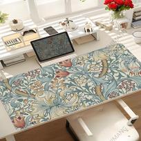 XXL Pelės kilimėlis x William Morris Kompiuterio stalas Žaidimų PC įrenginio priedai Žaidėjo stalo kilimėlis Pelės kilimėlis Anime Dideli kilimėliai Biuras 800x400x2mm gray