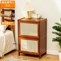 Small Bedside Storage Cabinet with Large Drawer,High Capacity Bedroom Organizer,Multifunctional Accent End Table for Living Room beige