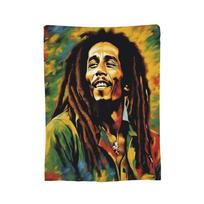 Bob Marley   Antklodė Reggae Muzika Pūkuota Vintažinė Šilta Mesti Antklodė Lovai Svetainei Tekstilės Dekoras, 150x200cm