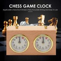 Wooden Chess Referee Timer Clockwork Driven Digital I-GO Match Count Up Down Timer Portable Gift for Tournament Competition Game China Mainland brown
