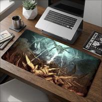 Dark Fantasy Dragon Art Large Extended Mouse Pad NonSlip Rubber With Stitched Edges For Gaming Setup And Desktop Decoration 800x300x3mm