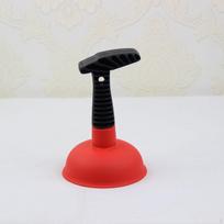 Compact Sink Drain Plunger for Easy Clog Removal in Kitchen and Bathroom raudona