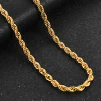 2/3/4/5/6mm nerūdijančio plieno pintos grandinėlės karoliai vyrams, moterims, paauksuoti kaklo grandinėlės, chokeriai, metaliniai papuošalai, dovana 65cm  26inch black
