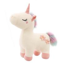 Dream unicorn pony multi-functional pillow elastic fabric full of girl heart doll children's birthday gift 30cm pilkšvai balta