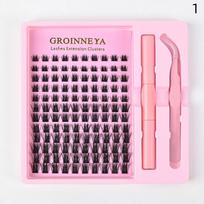 Vienų kuokelių „Pasidaryk pats“ blakstienų priauginimo rinkinys Natūralus tūris Apima blakstienų pincetą Klijus priauginimui Rezultatams kaip grožio salone namuose pink