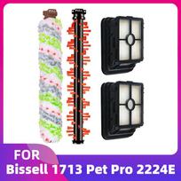 Tinka Bissell Crosswave 1713 Pet Pro 2224E belaidžiams 2582E 2582N serijos 1866 1868 1934 1926 variklio filtrui, pagrindiniam šepečio ritinėliui black