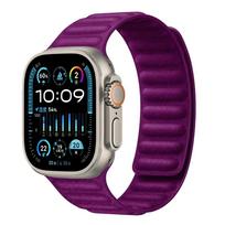 New Finewoven Strap For Apple Watch Band Ultra 3/2 49mm 11 10 46mm 42mm Canvas Magnetic Belt iWatch 9 8 7 6 5 4 SE 45m 44mm 41mm S11-10 42mm 40 41mm violetinė
