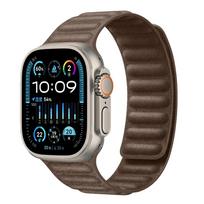 New Finewoven Strap For Apple Watch Band Ultra 3/2 49mm 11 10 46mm 42mm Canvas Magnetic Belt iWatch 9 8 7 6 5 4 SE 45m 44mm 41mm S11-10 42mm 40 41mm šviesiai ruda spalva