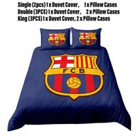 Vienos lovos patalynės komplektas Futbolo tema Dvigulė antklodės užvalkalas ir pagalvės užvalkalas Patogus Style A,Double (3PCS)