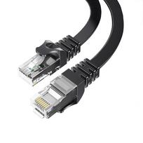 Essager eterneto kabelis Cat6 Lan 10m UTP Cat 6 RJ 45 skirstytuvas tinklo kabelis RJ45 vytos poros pataisymo laidas nešiojamojo kompiuterio maršruto parinktuvui Flat（0.5M）