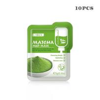 LAIKOU Matcha Žaliojo molio kaukė nuo raukšlių drėkinamoji nuo tamsių ratų kaukė valomoji purvo kaukė Odos priežiūros produktai 10PCS green