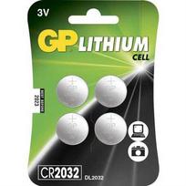 GP Ultra Plus ličio elementų baterijos CR2032, 3V, 4 vnt. rinkinys
