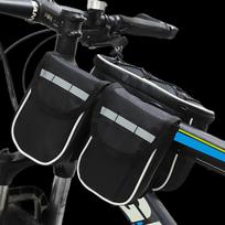 Waterproof 4-in-1 Mountain Bike Top Tube Bag black