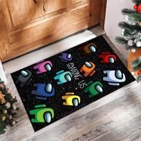 Among Us Crystal Velvet Rug, Soft Anti‑Slip Crystal Velvet Carpet for Living Room Bedroom Home Decor 60cmx90cm