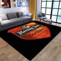 Hertog Jan Beer Brand Print Area Rug Black Gold Letter Floor Carpet Living Room Bedroom Non Slip Decor Mat 100x150cm( 39x59in)