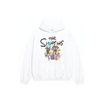 Balenciaga x THE SIMPSONS Cotton Hoodie Wide Fit 'White' Men's 675003TLVG89016 EU 2 gray
