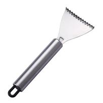 Stainless Steel Fish Scale Remover - Manual Kitchen Scraper Tool Small Waist Fish Scale Scraper white