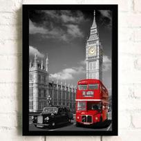 Londono bokšto tiltas Big Ben Cityscape Drobės nuotraukos, skirtos gyvenamajam kambariui kraštovaizdžio sieninio plakato spausdinimas Modernaus meno namų dekoras 40cm×50cm NoFrame gray