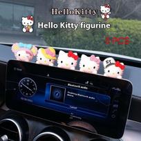 1 rinkinys Kawaii papuošalų Hello Kitty 3D mielas automobilis Vandeniui atsparūs Nuimami Animacinių filmų Anime Transporto priemonės Lipdukai Sedano SUV Sunkvežimio Mergaitės Dovana white