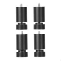 4 vnt. sriegiuotos lovos rėmo kojelės, stalo kojelės, reguliuojamos tvirtos sofos metalinės baldų kojelės Black 6cm