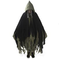 Cosplay Helovino apsiaustas suaugusiems su gobtuvu Zombių pelerinos Gotikos viduramžių Cosplay kostiumų paltai 6 spalvų vampyrai niūrūs skeletas vaiduoklis scenos rekvizitas One Size&Skeleton black