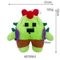 New Brawl Stars Spike Plush Toy Cute Claw Machine Doll Soft Short Plush Birthday Gift 18cm 20-30cm