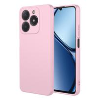 Lankstus skysto silikono dėklas, skirtas Realme C61 C63 C65 C67 4G C55 C53 C51 Note 60 50, apsauginis dangtelis Fundas Coque Shell Capa Realme C51 rožinė