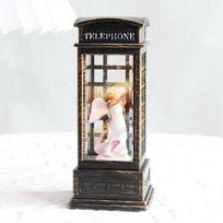 Kalėdų senoviniai naktiniai žibintai Sniego senelis Kalėdų senelis užsidega Blizganti telefono būdelės puošmena Kalėdinės dovanos snowman black