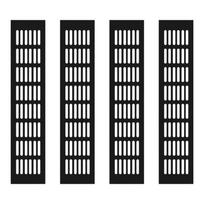 4pcs Aluminum Ventilation Covers Cabinet Furniture Vent Grilles Rustproof Strong Easy Installation Cabinet Vent Grille