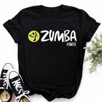 Aš myliu Zumba šokį Širdies spaudinys Moteriški marškinėliai Moteriški drabužiai Juokingi raidžių grafikos marškinėliai Femme M white