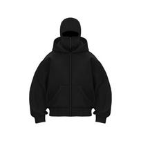 Vyriška ir moteriška balaklava Y2K gotikinė Harajuku žiemos naujiena su dvigubu gobtuvu vyriškas su gobtuvu XXL black