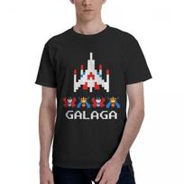 Galaga Arcade Game 100 Cotton Casual Breathable Confortable Vintage Football Shirts 2025 Mens Tops - Men's Summer Cotton Grap... 5XL black