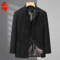 Vyriškas tradicinis kinų Tang kostiumas 5XL gray